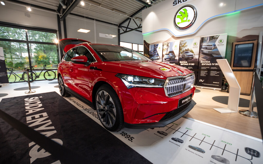 Skoda Enyaq på besøk hos Gromstad Motor Stoa 24/9