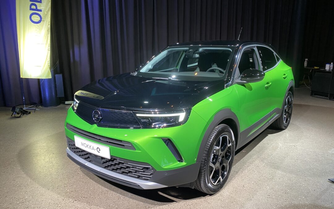 Visning av Opel Mokka-e for pressen